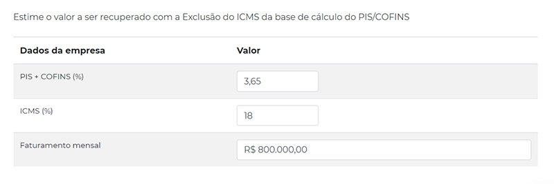 como calcular de exclusão do ICMS do PIS/COFINS grátis