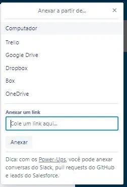 Como anexar link no Trello