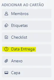 Ajustar data no Trello