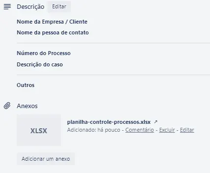 Anexos nos quadros do Trello