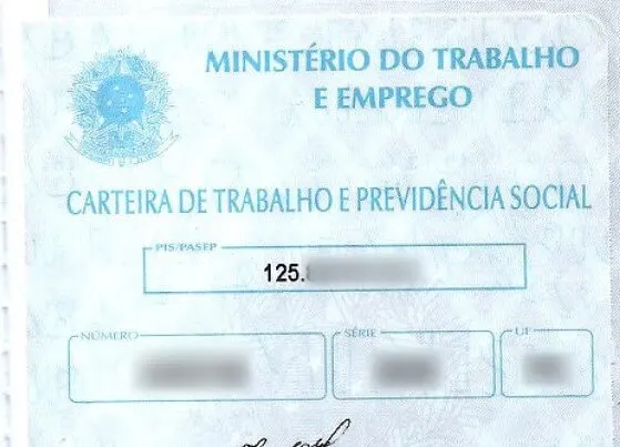 Número do pis/pasep na carteira de trabalho