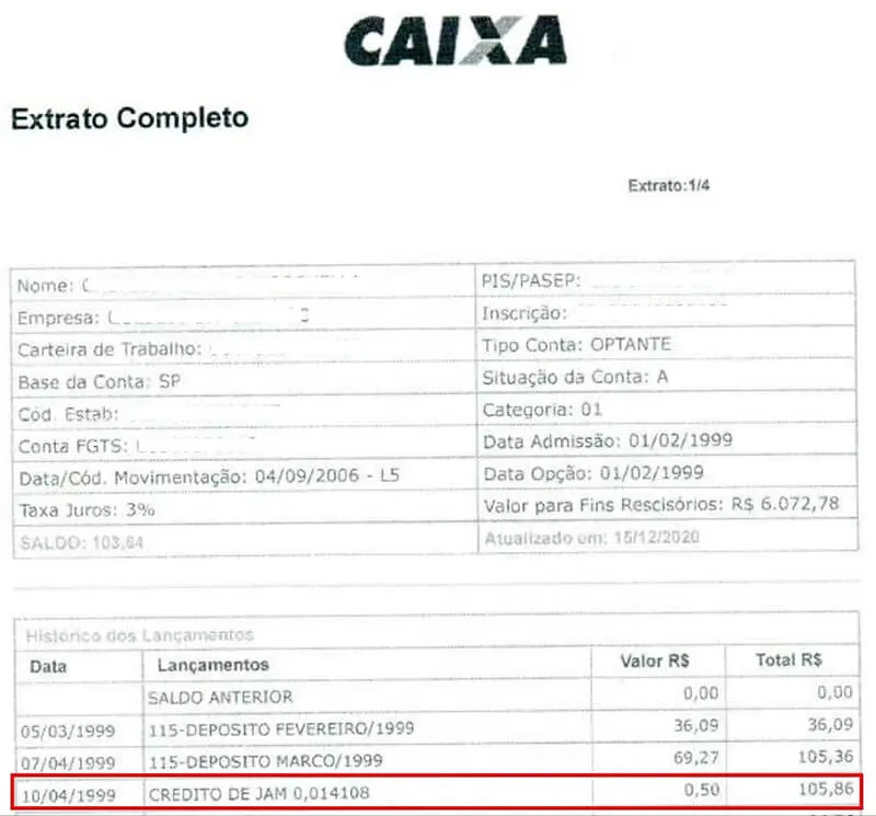 como fazer o cálculo da revisão do FGTS