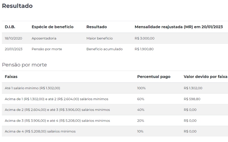 Como fazer o cálculo da pensão por morte online