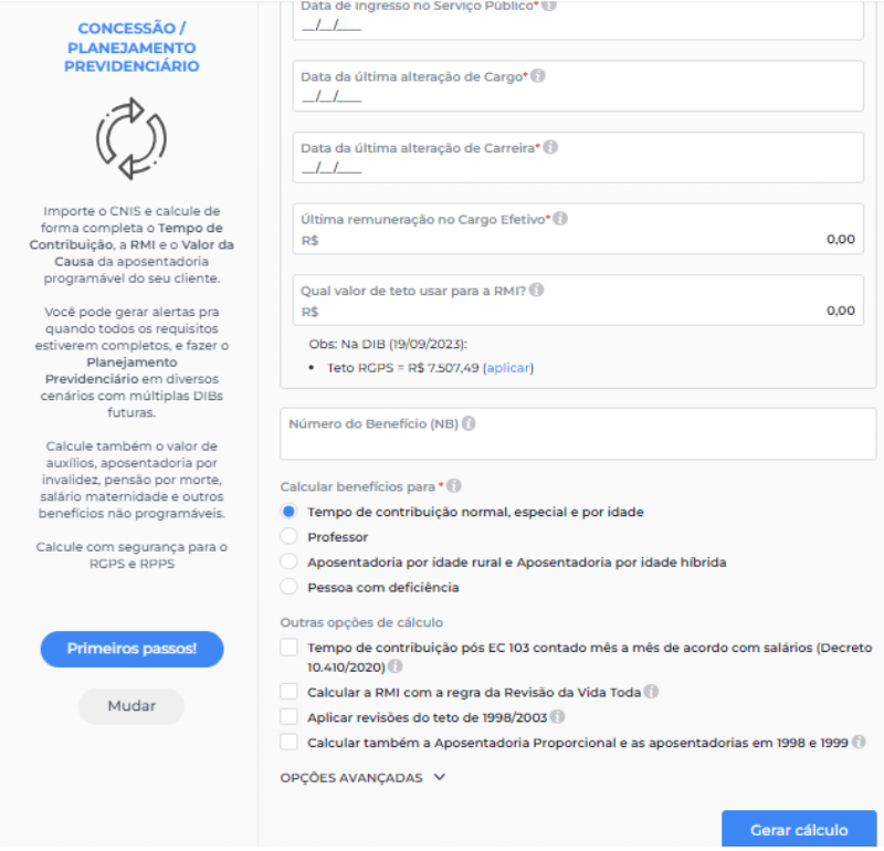 Como calcular aposentadoria do servidor de Andirá