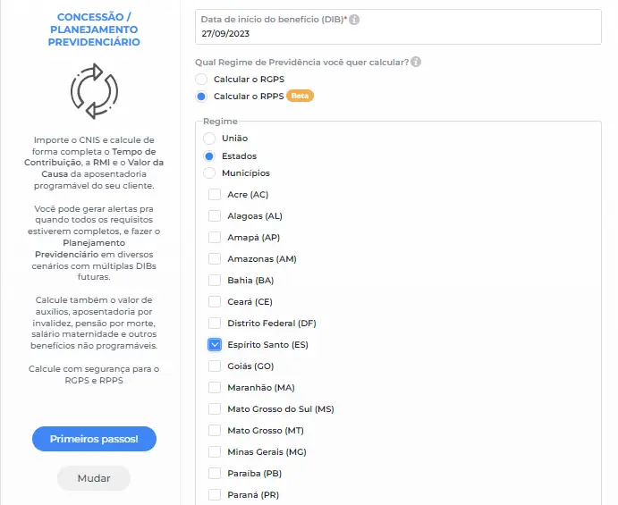 Como calcular RPPS do estado do Espírito Santo