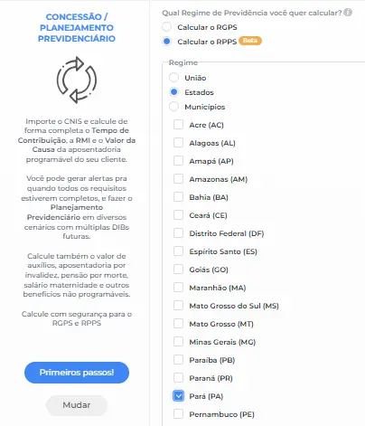 Como calcular RPPS do estado do Pará