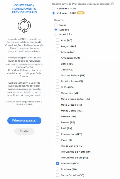 Como calcular RPPS do estado de Rondônia