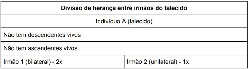 Divisão de herança entre irmãos do falecido