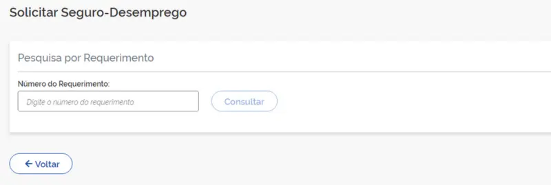 Pesquisa por requerimento do seguro-desemprego