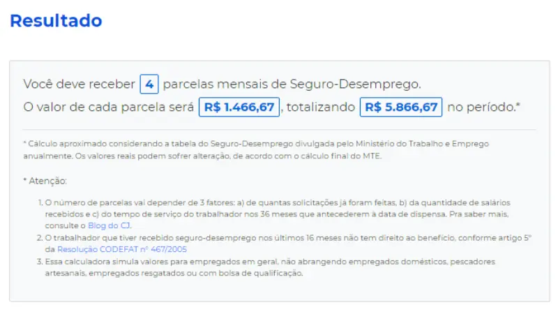 Resultado rápido do seguro-desemprego