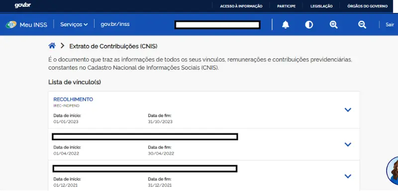 Como é o CNIS no Meu INSS