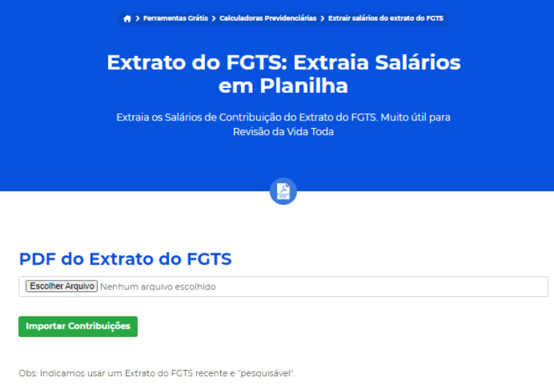 Como extrair dados do extrato FGTS