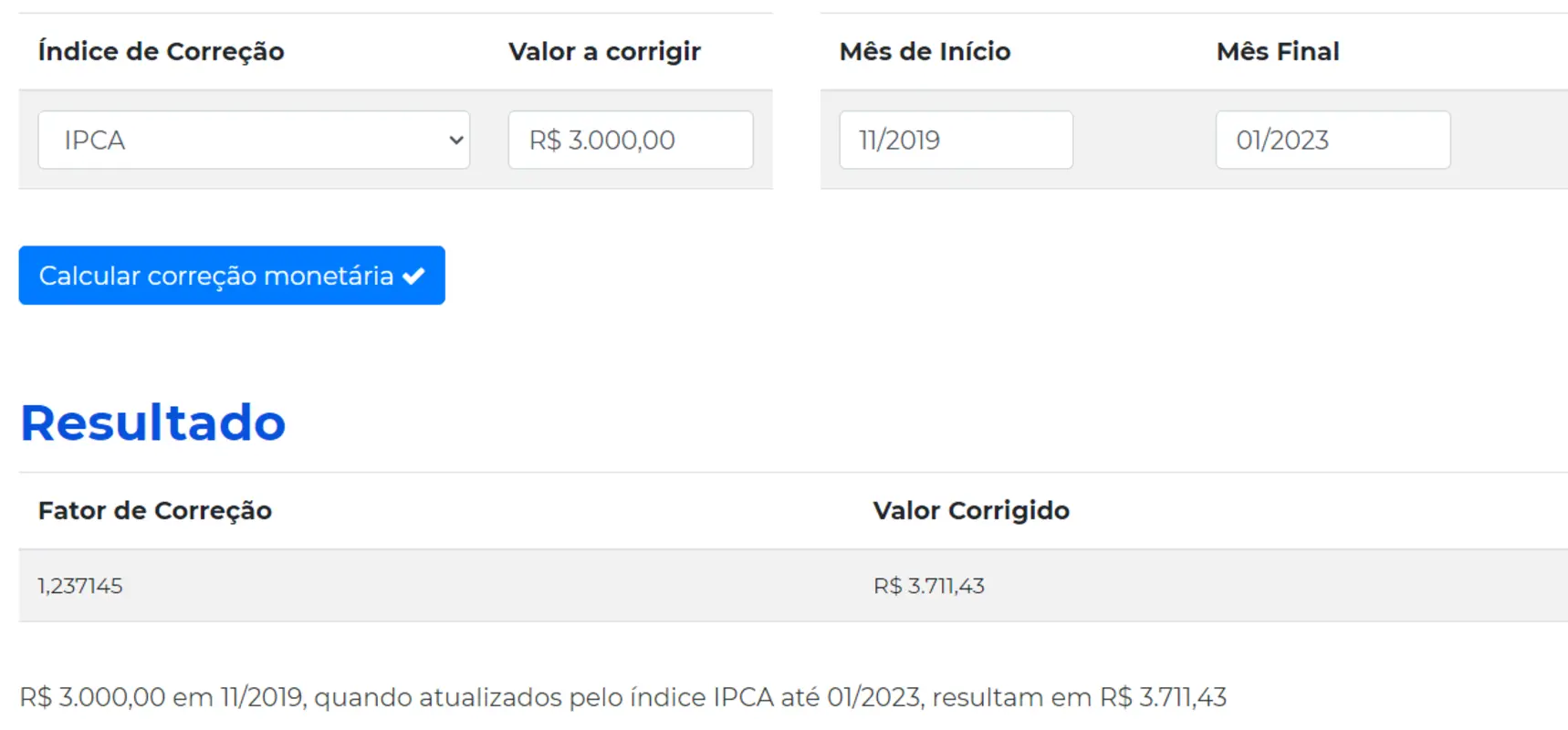 Resultado cálculo INPC