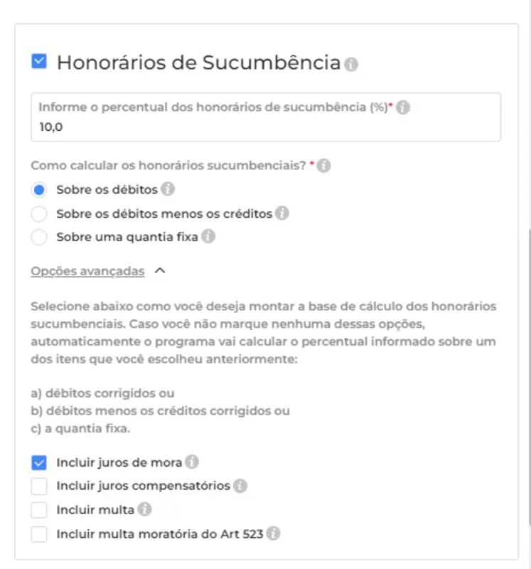 Configuração dos Honorários de Sucumbência