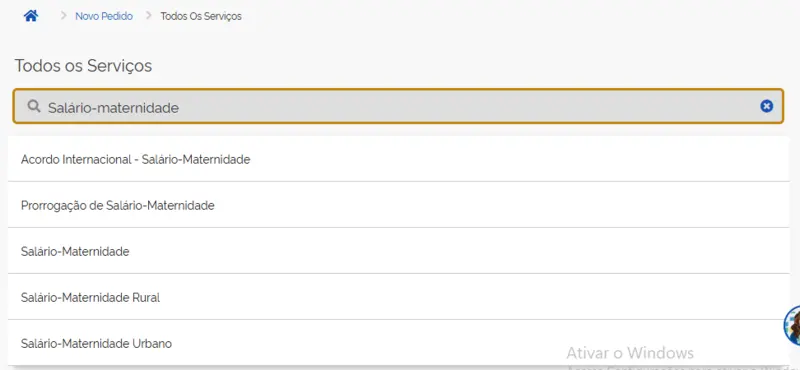 Serviços Salário-maternidade