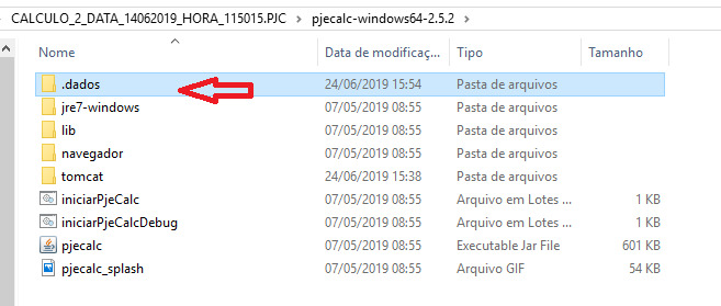 como fazer backup no pjecalc