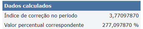 Resultado da Correção pelo INPC