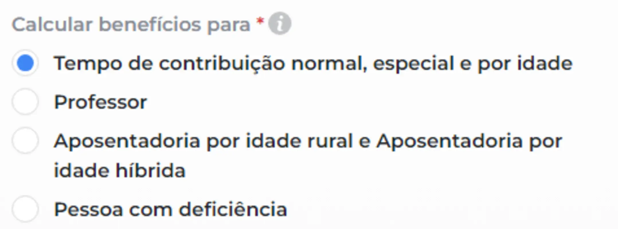 Calcular aposentadoria para qual tipo de beneficiário