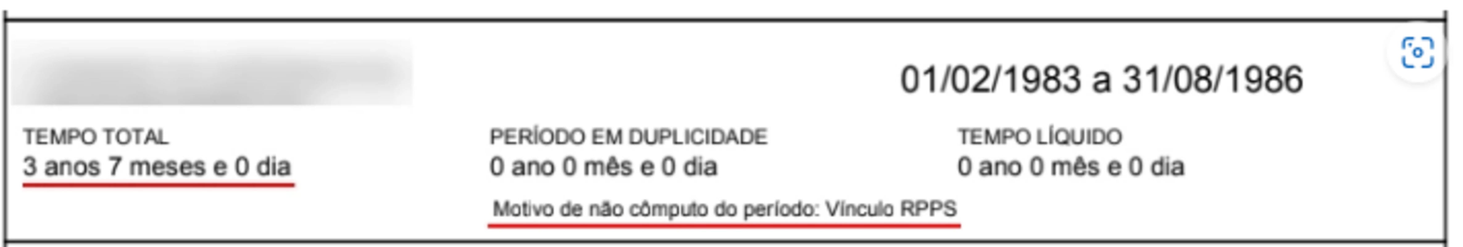 Período de trabalho não registrado no simulados do INSS