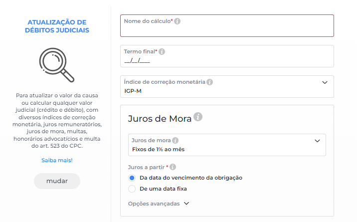 Como calcular juros e atualização de débitos judiciais