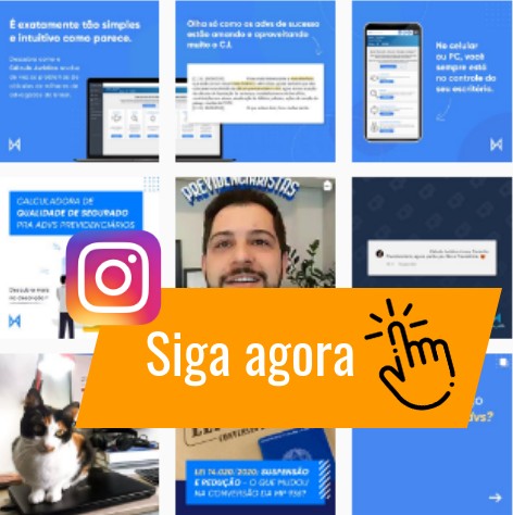 Instagram do CJ - Siga o @calculojuridico